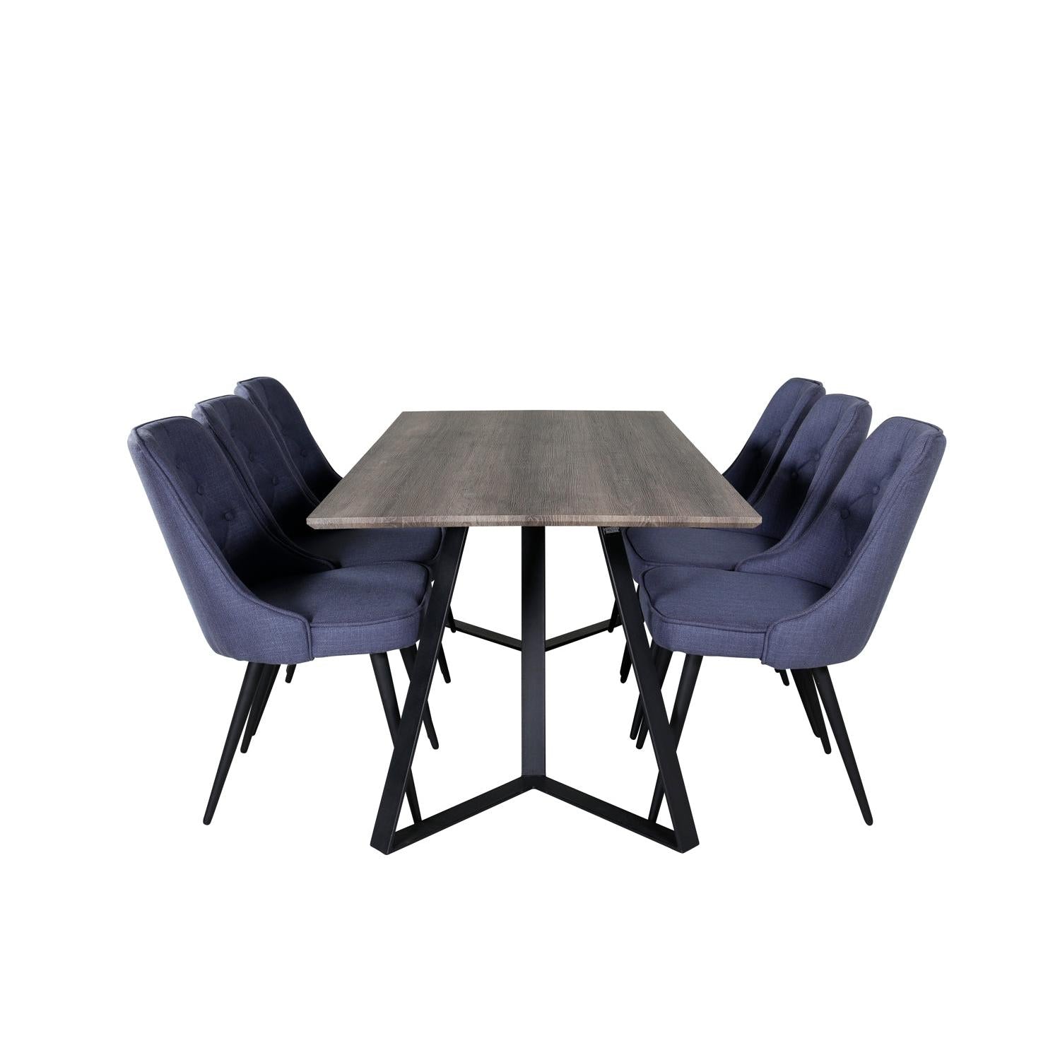 Matgrupp Marina med stolarna Velvet Deluxe-GR Dining Set-Venture Home-peaceofhome.se
