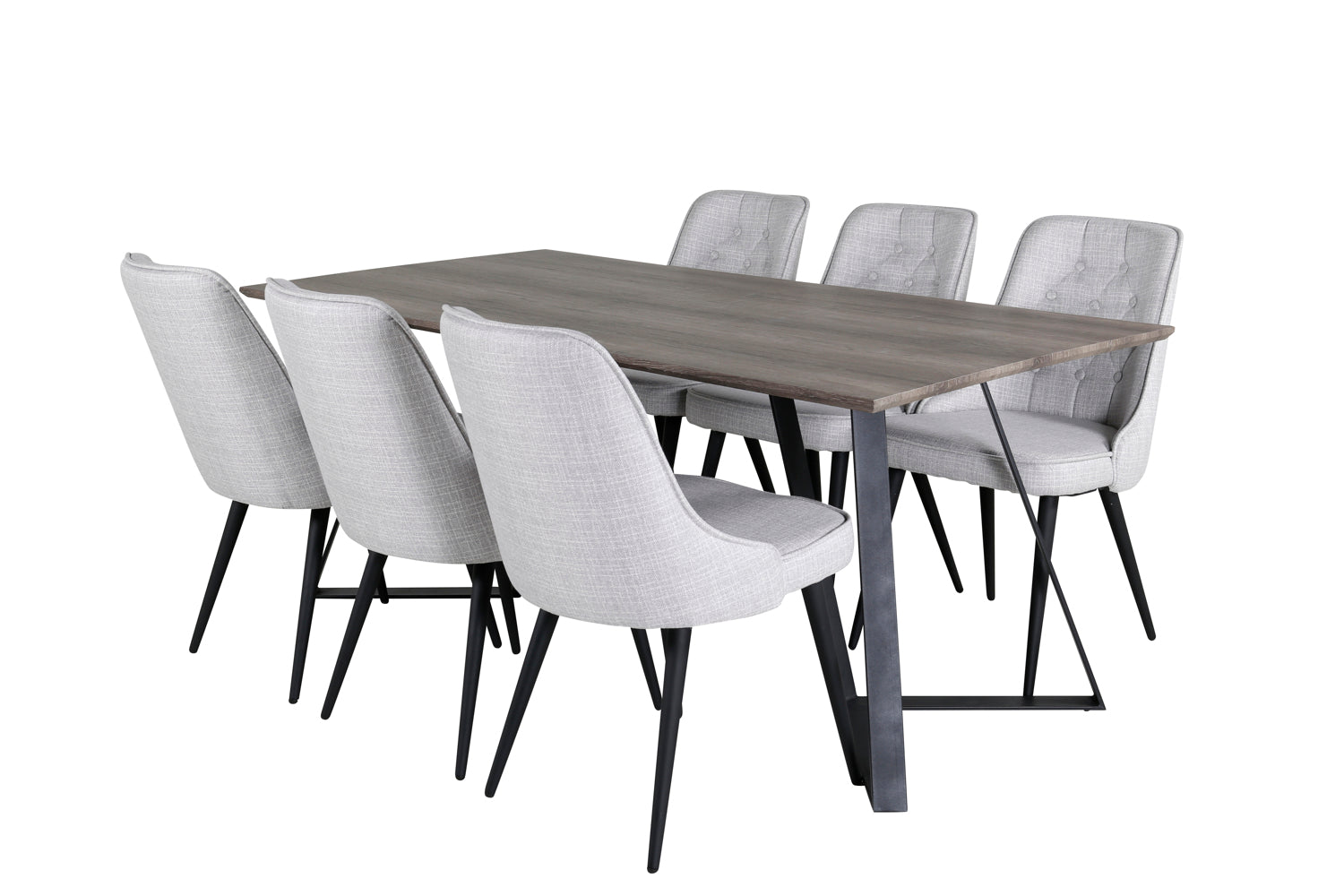 Matgrupp Marina med stolarna Velvet Deluxe-GR Dining Set-Venture Home-peaceofhome.se