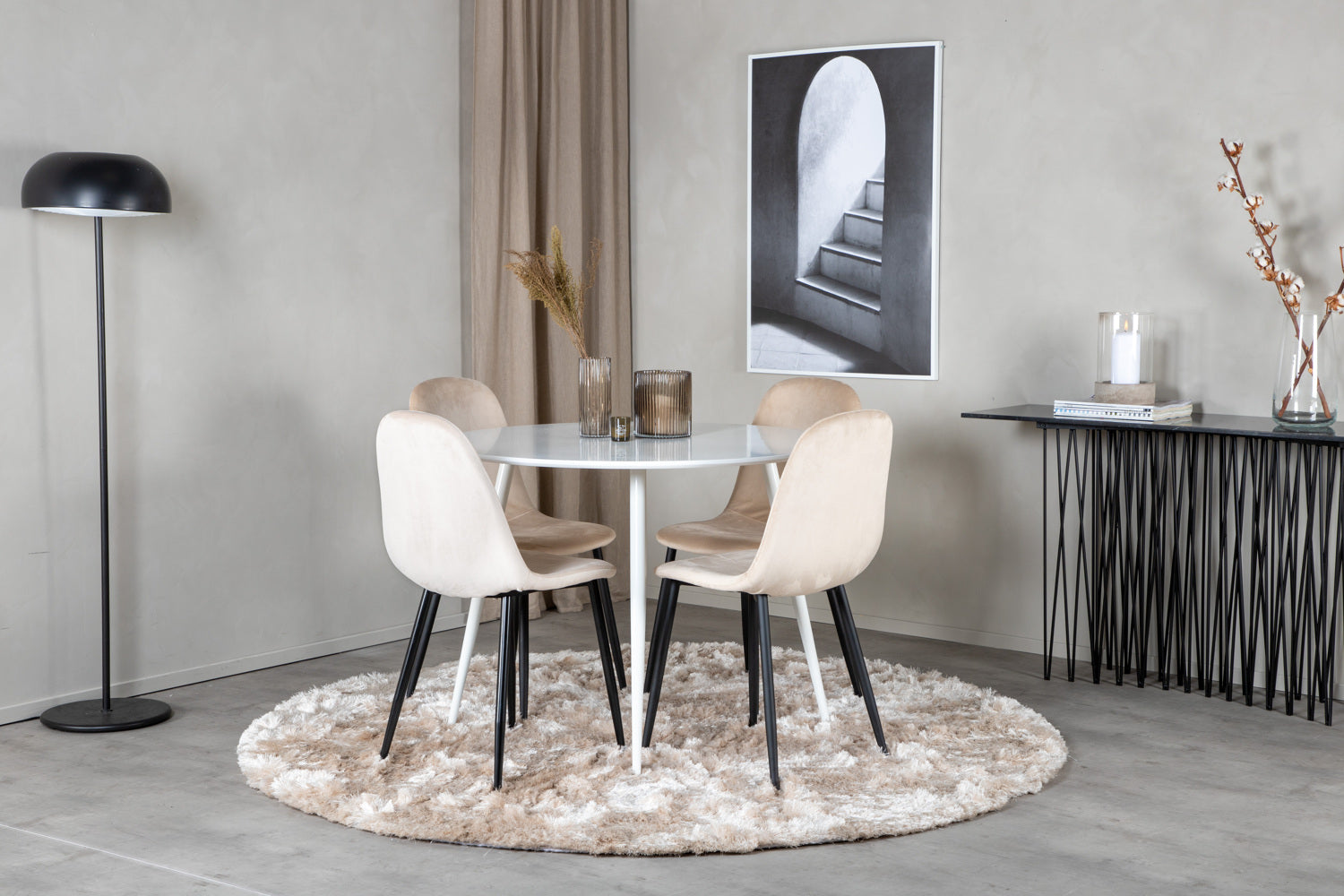 Matgrupp Plaza med stolarna Polar-GR Dining Set-Venture Home-peaceofhome.se
