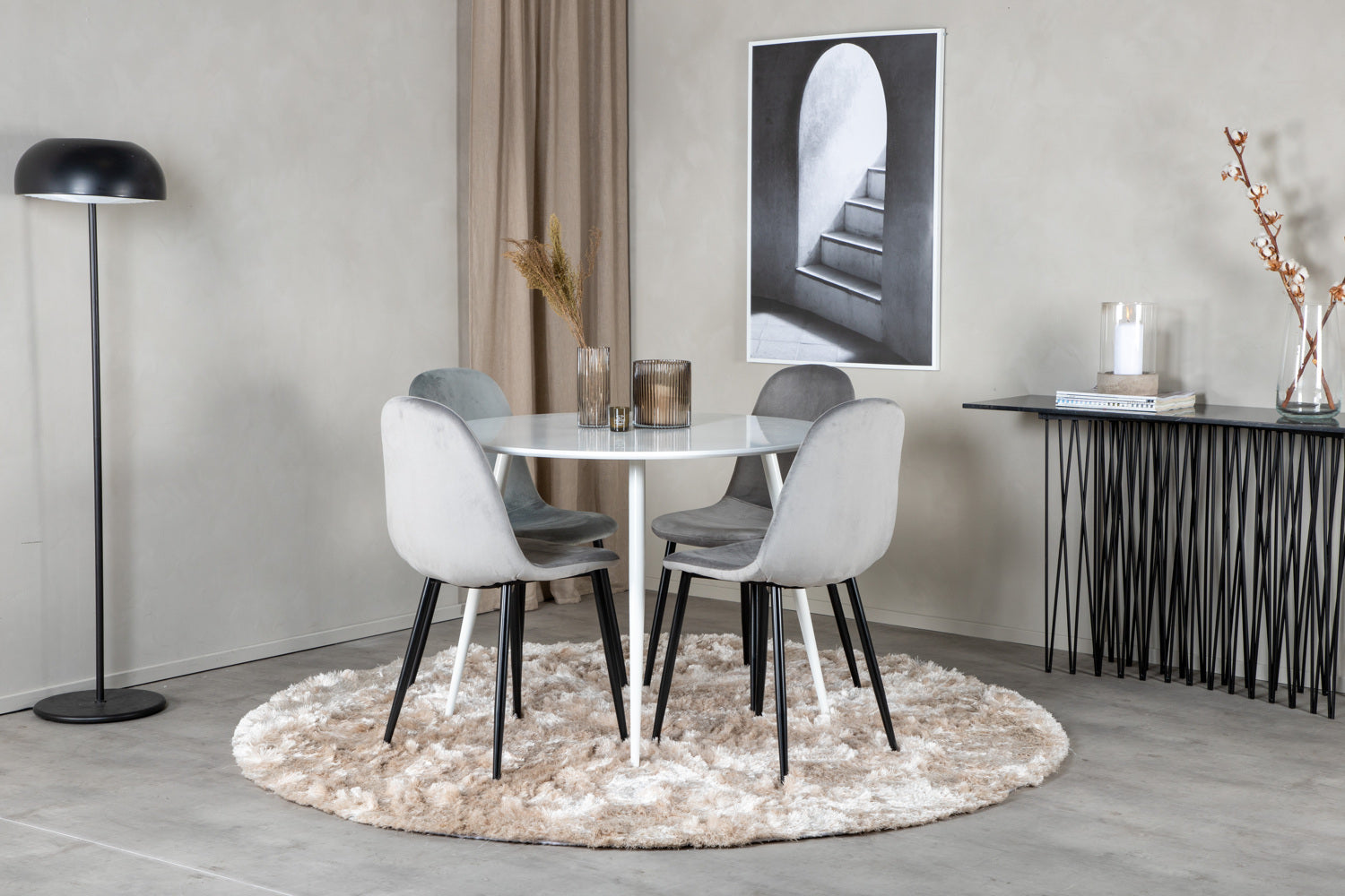 Matgrupp Plaza med stolarna Polar-GR Dining Set-Venture Home-peaceofhome.se