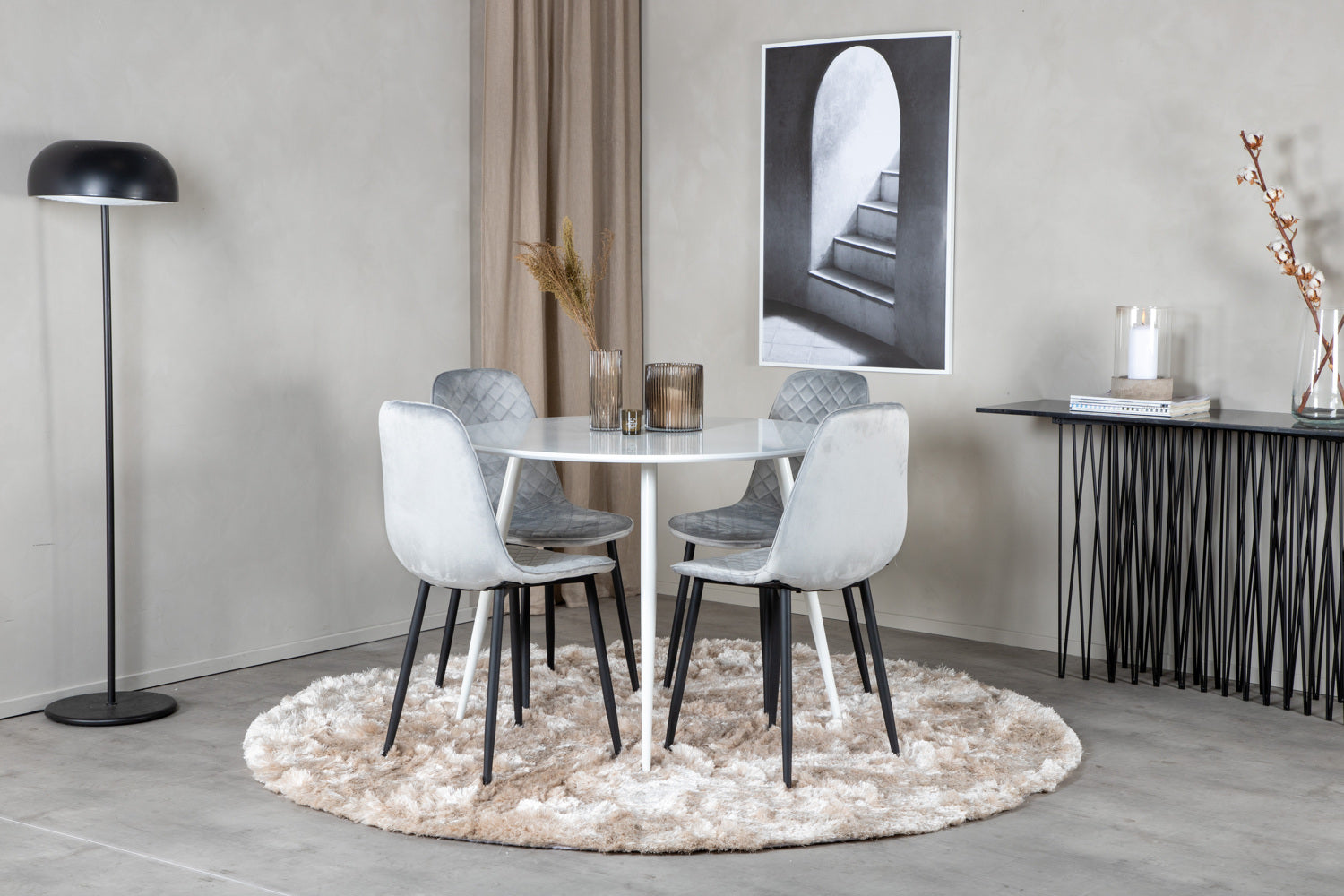 Matgrupp Plaza med stolarna Polar-GR Dining Set-Venture Home-peaceofhome.se