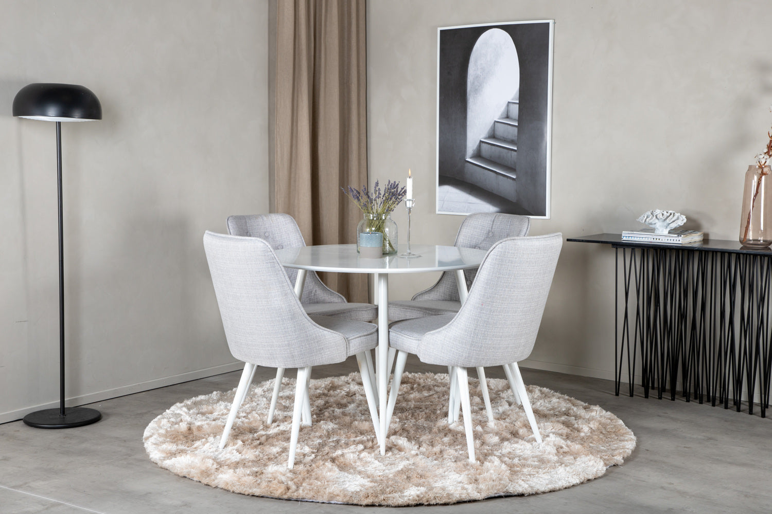 Matgrupp Plaza med stolarna Velvet Deluxe-GR Dining Set-Venture Home-peaceofhome.se