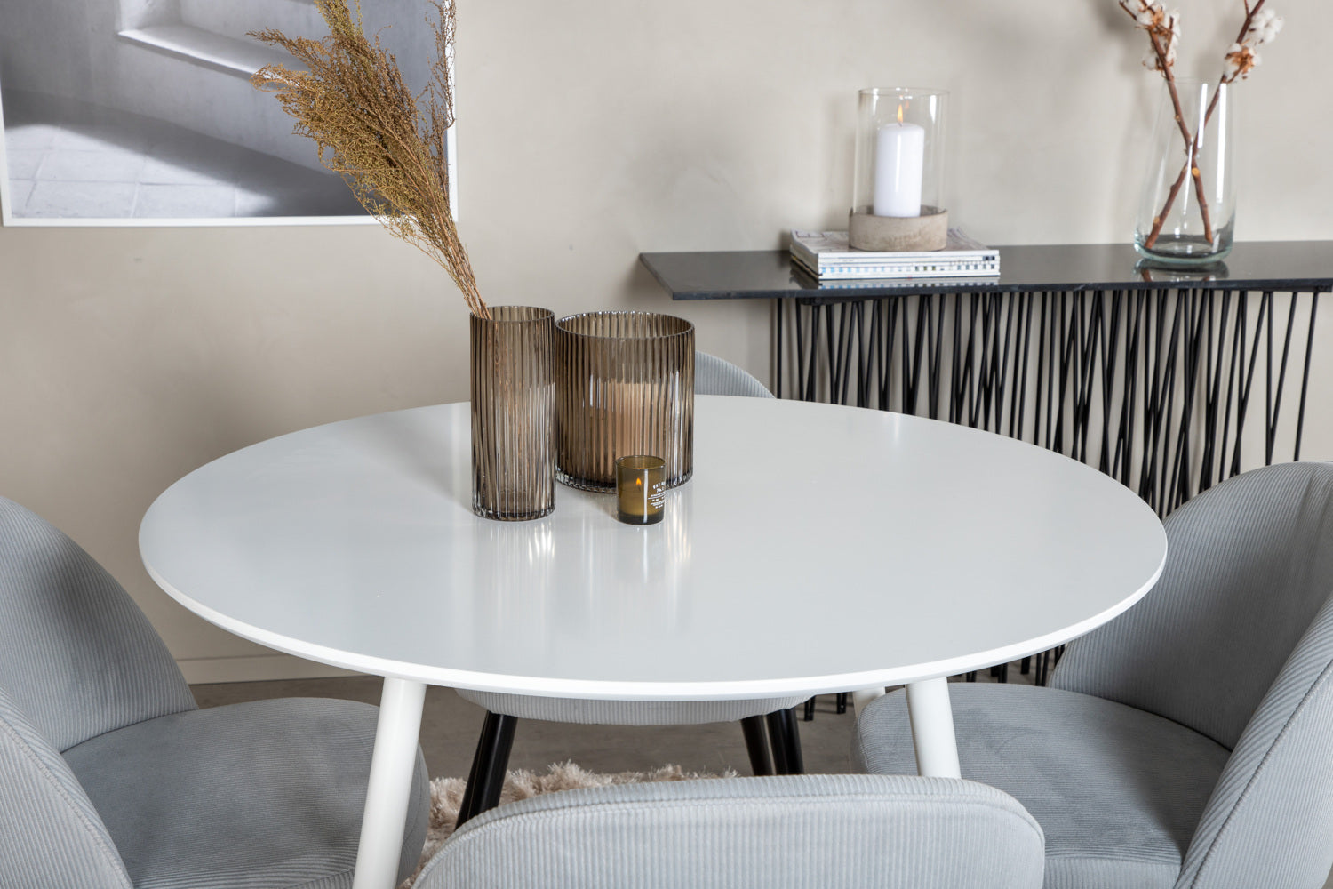 Matgrupp Plaza med stolarna Velvet-GR Dining Set-Venture Home-peaceofhome.se