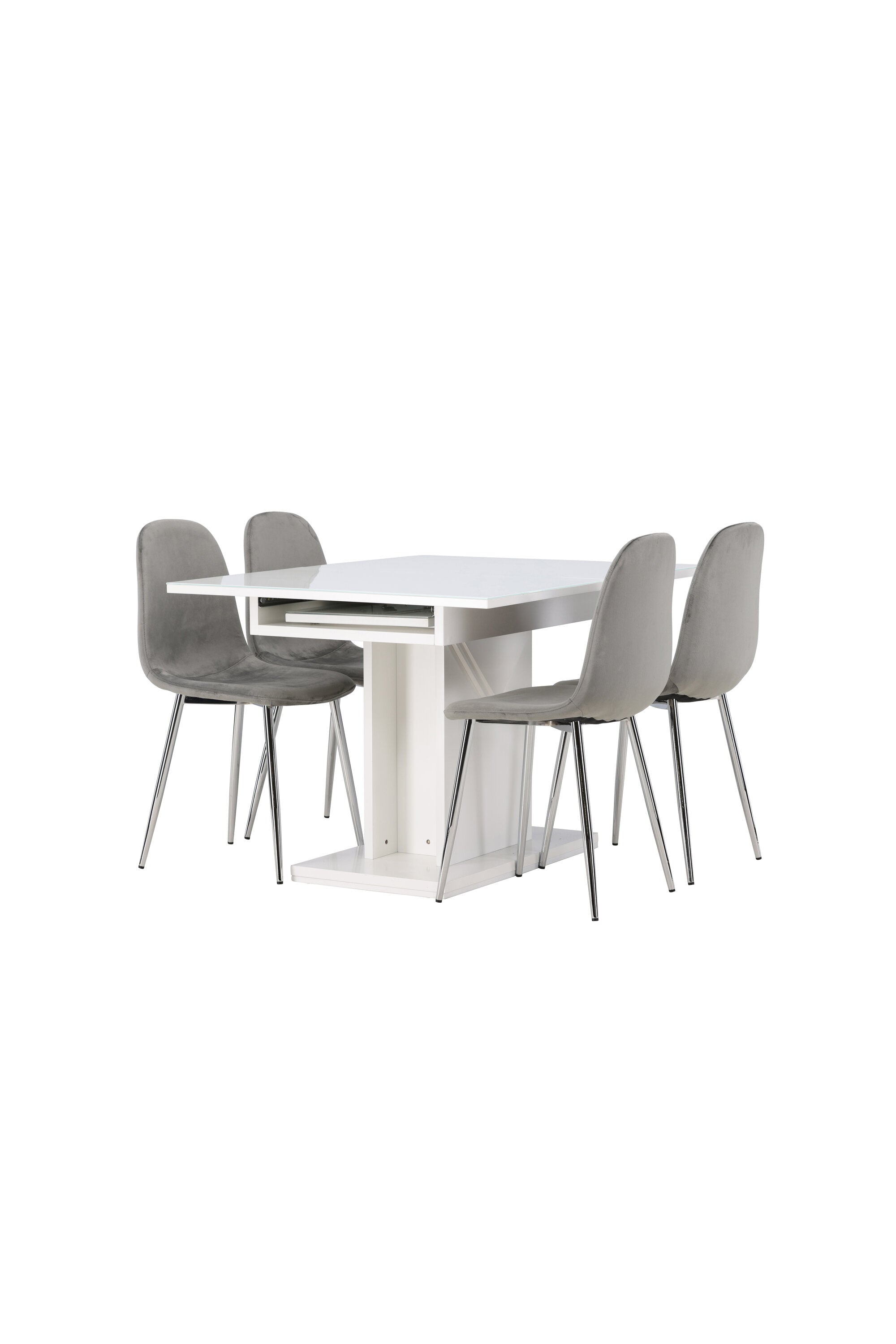 Matgrupp Pluto med stolarna Eva-GR Dining Set-Venture Home-peaceofhome.se