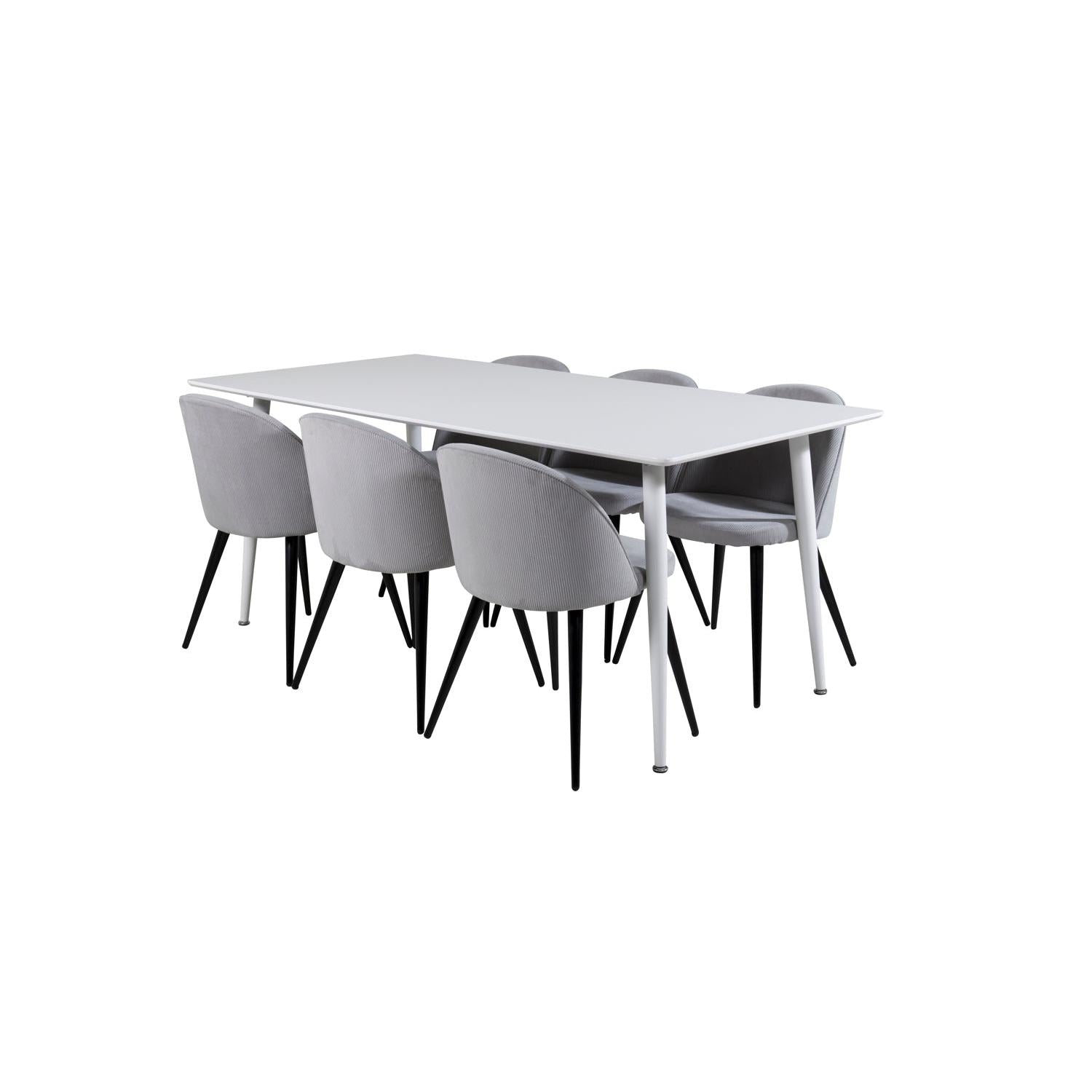 Matgrupp Polar med stolarna Velvet-GR Dining Set-Venture Home-peaceofhome.se