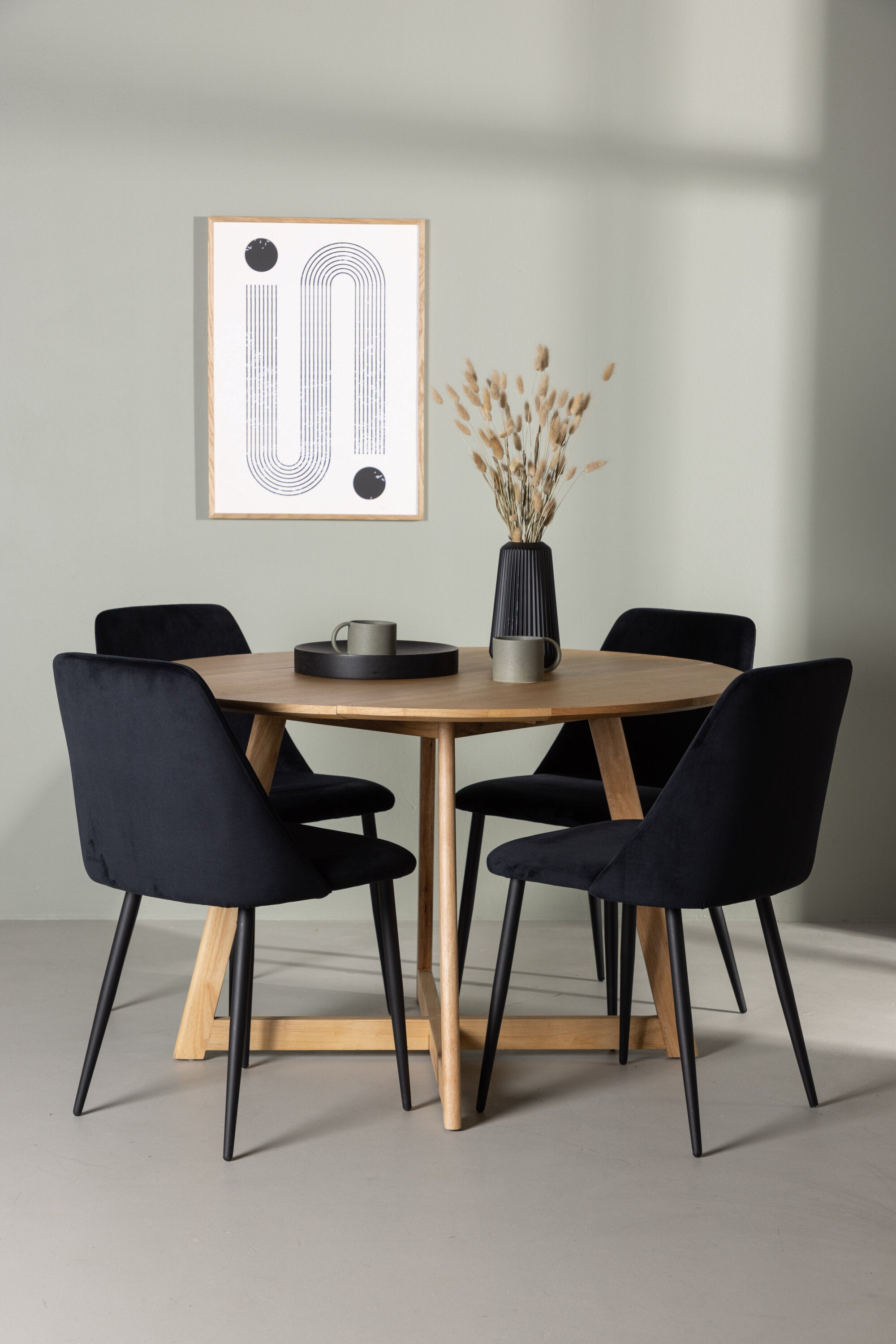 Matgrupp Yadikon med stolarna Night-GR Dining Set-Venture Home-peaceofhome.se