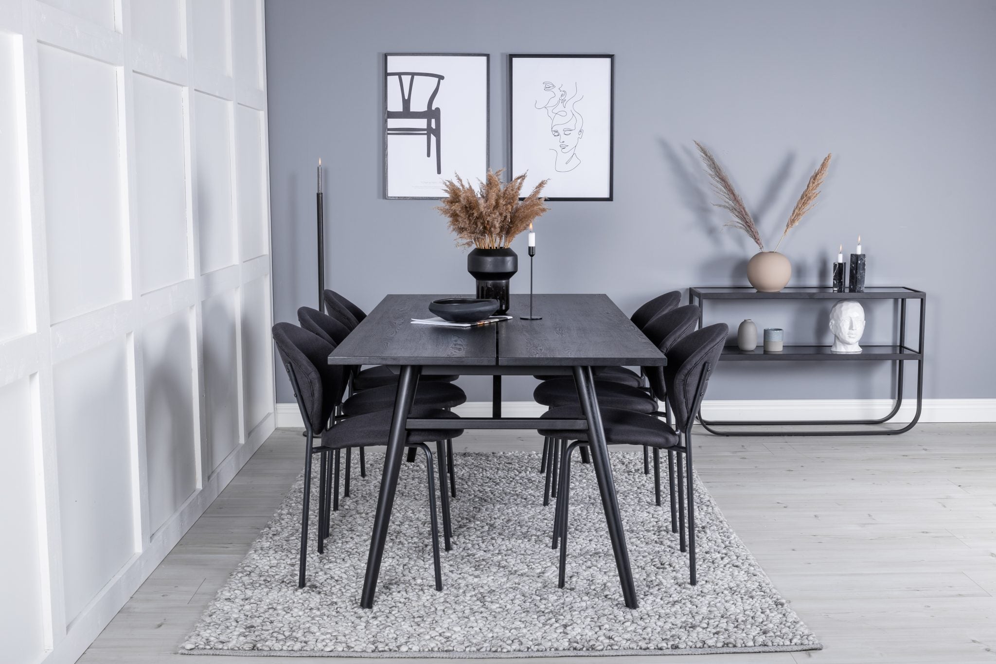 Matgrupp Sleek med stolarna Vault-GR Dining Set-Venture Home-peaceofhome.se