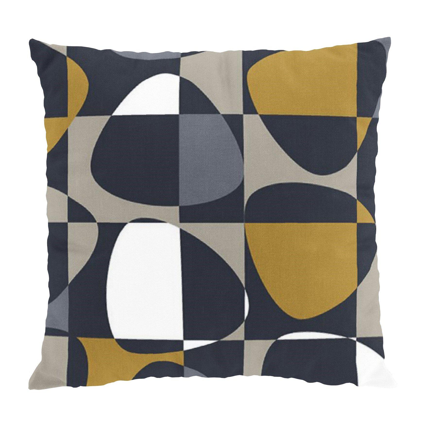 Mosaik Kuddfodral 47x47 cm-Kuddfodral-Arvidssons Textil-Beige-peaceofhome.se