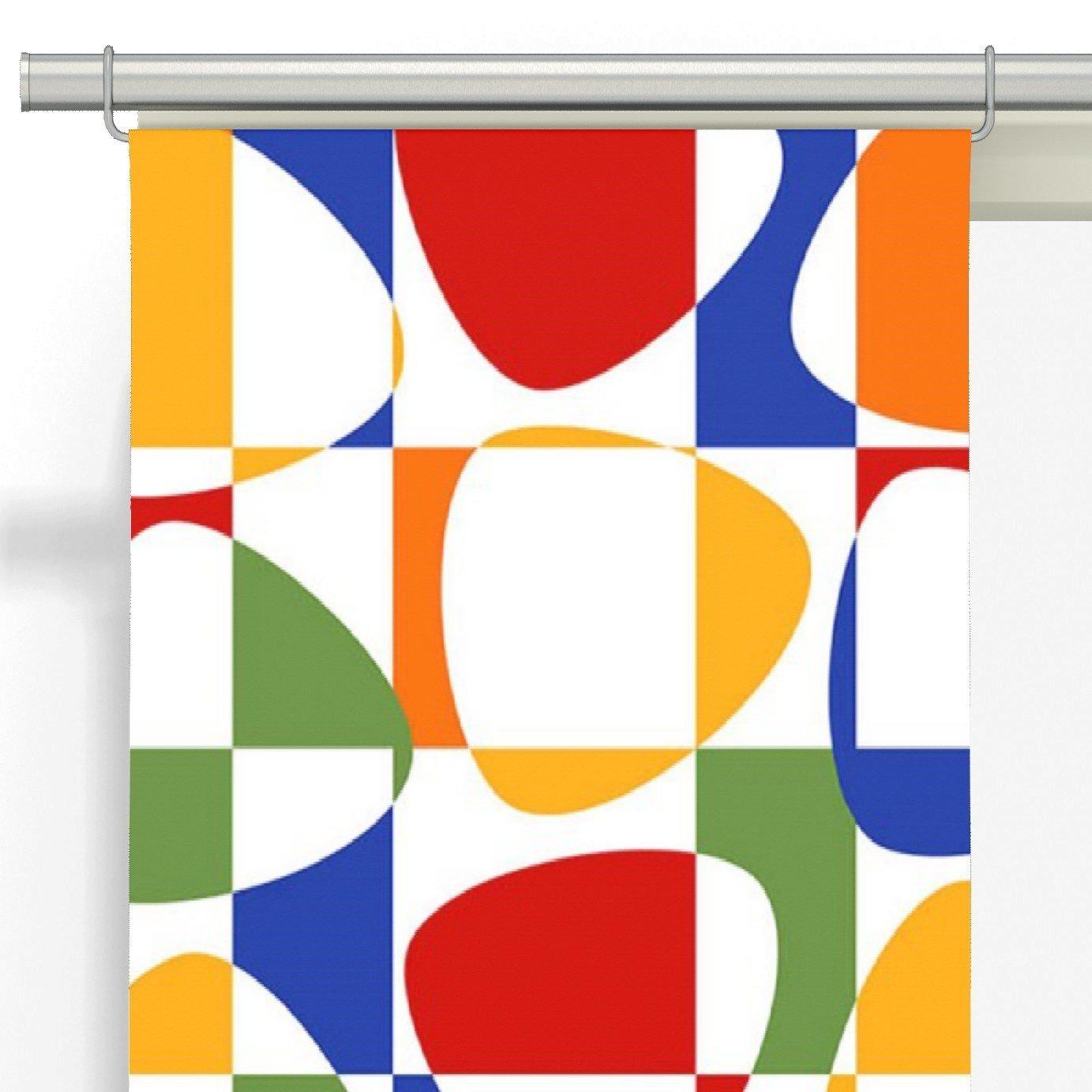 Mosaik Panelgardiner 2-pack-Panelgardin-Arvidssons Textil-Röd-peaceofhome.se