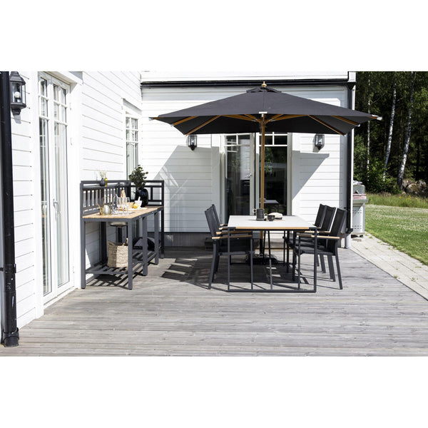 NAXOS Parasoll 300 cm - Svart | Utemöbler-Parasoll Utomhus-Venture Home-peaceofhome.se