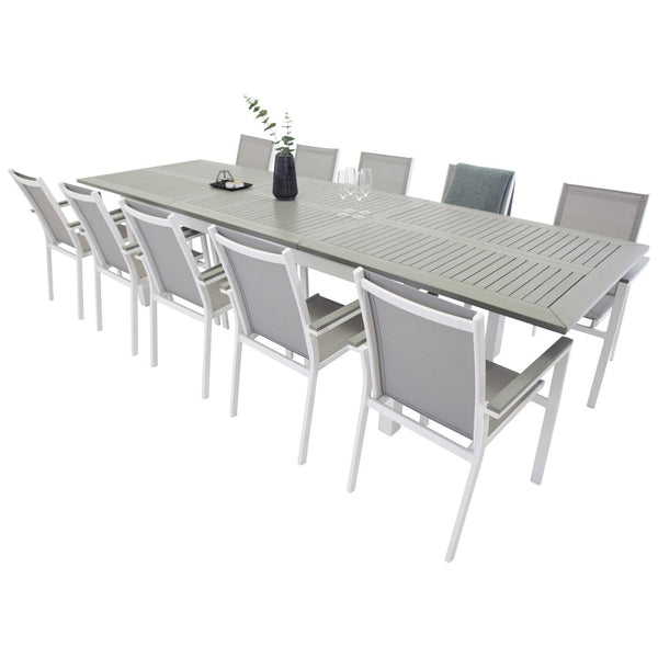 PARMA ALBANY Matbord 224/324x100 cm + 10 stolar | Utemöbler-Table Set-Venture Home-peaceofhome.se