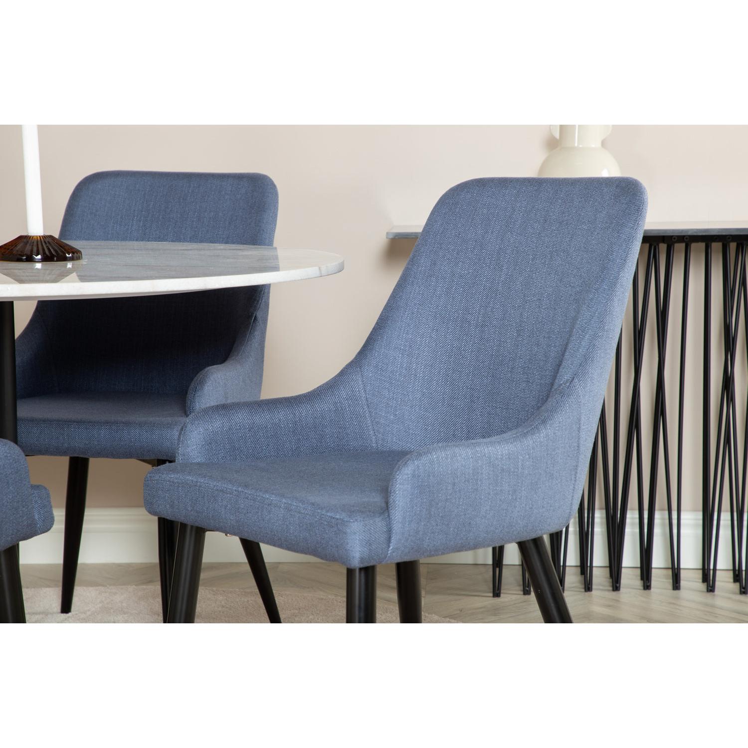 PLAZA ESTELLE Matbord ø106 + 4 stolar-Venture Home-peaceofhome.se