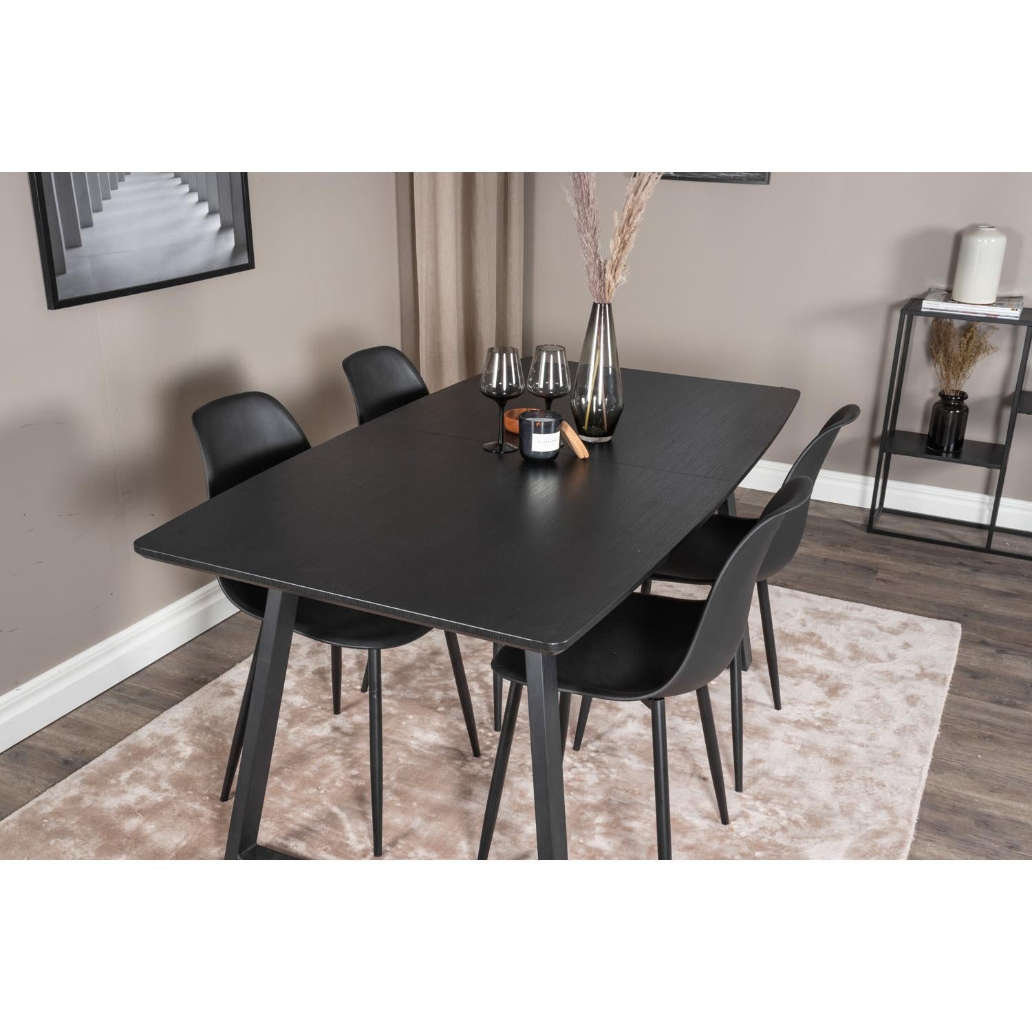 POLAR INCA Matbord 160/200x85 + 4 stolar-Venture Home-peaceofhome.se