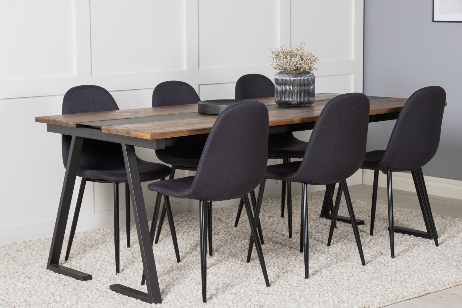 POLAR JAKARTA Matbord 200x90 + 6 stolar-Venture Home-peaceofhome.se