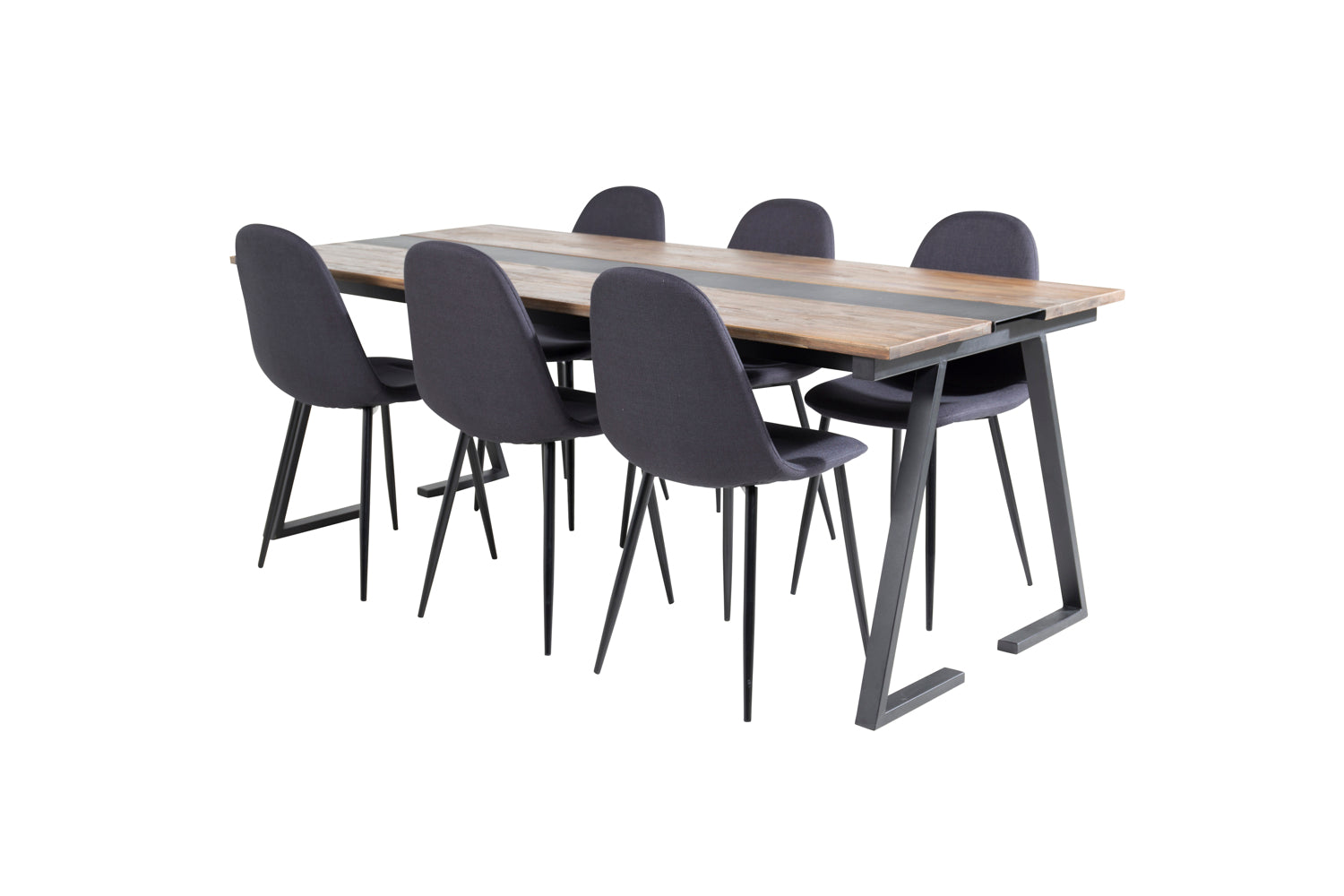 POLAR JAKARTA Matbord 200x90 + 6 stolar-Venture Home-peaceofhome.se