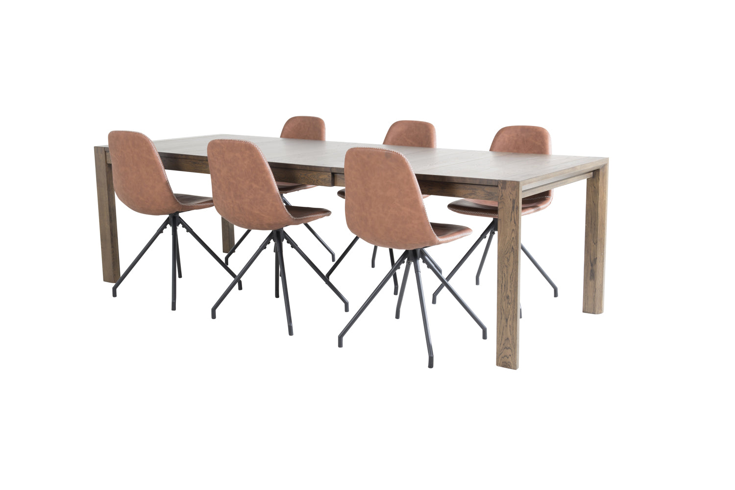POLAR SLIDER Matbord 170/250x95 + 6 stolar-Venture Home-peaceofhome.se
