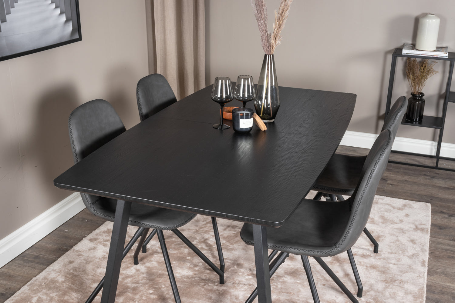 POLAR INCA Matbord 120/160x90 + 4 stolar-Venture Home-peaceofhome.se