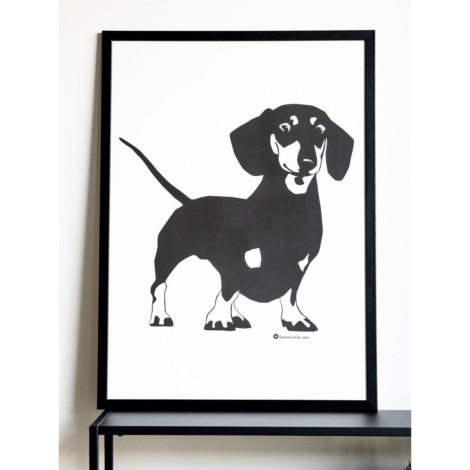 Poster Åke The Dachshund-Poster-Rotor Design-30x40 cm-peaceofhome.se