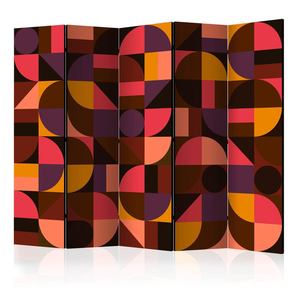 Rumsavdelare / Skärmvägg - Geometric Mosaic (Red) II-Rumsavdelare-Artgeist-225x172-peaceofhome.se