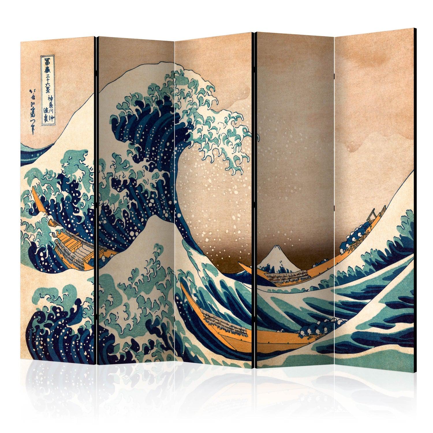 Rumsavdelare / Skärmvägg - Hokusai: The Great Wave off Kanagawa (Reproduction) II-Rumsavdelare-Artgeist-225x172-peaceofhome.se