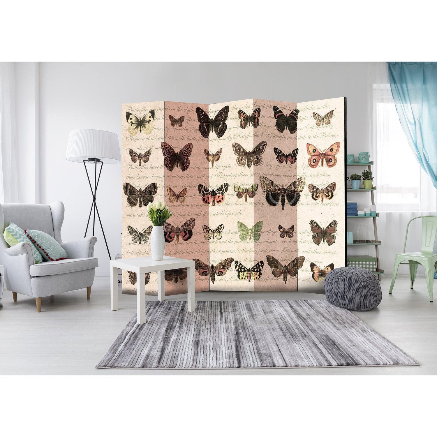 Rumsavdelare / Skärmvägg - Retro Style: Butterflies II-Rumsavdelare-Artgeist-225x172-peaceofhome.se