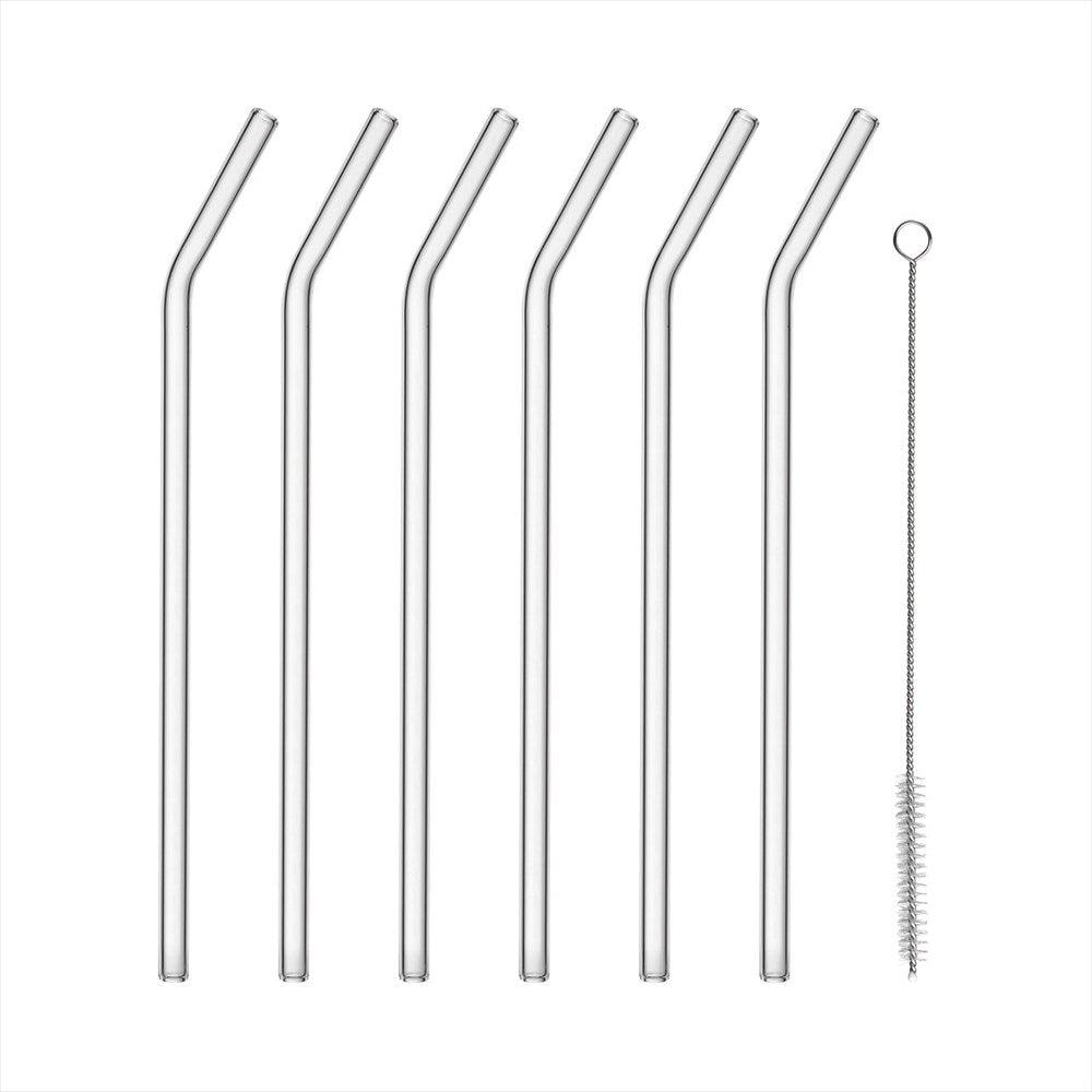 SALA Böjt Sugrör Glas 20 cm + borste-Sugrör-Blomus-peaceofhome.se