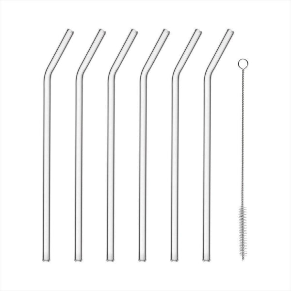 SALA Böjt Sugrör Glas 20 cm + borste-Sugrör-Blomus-peaceofhome.se