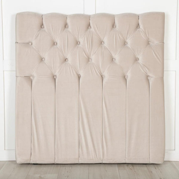 SKOGABY Sänggavel Sammet Beige - 120 cm-Sänggavel-Venture Home-peaceofhome.se