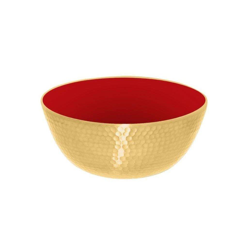 Skål i hamrad mässing med emaljerad insida-Skål-Gusums Messing-peaceofhome.se