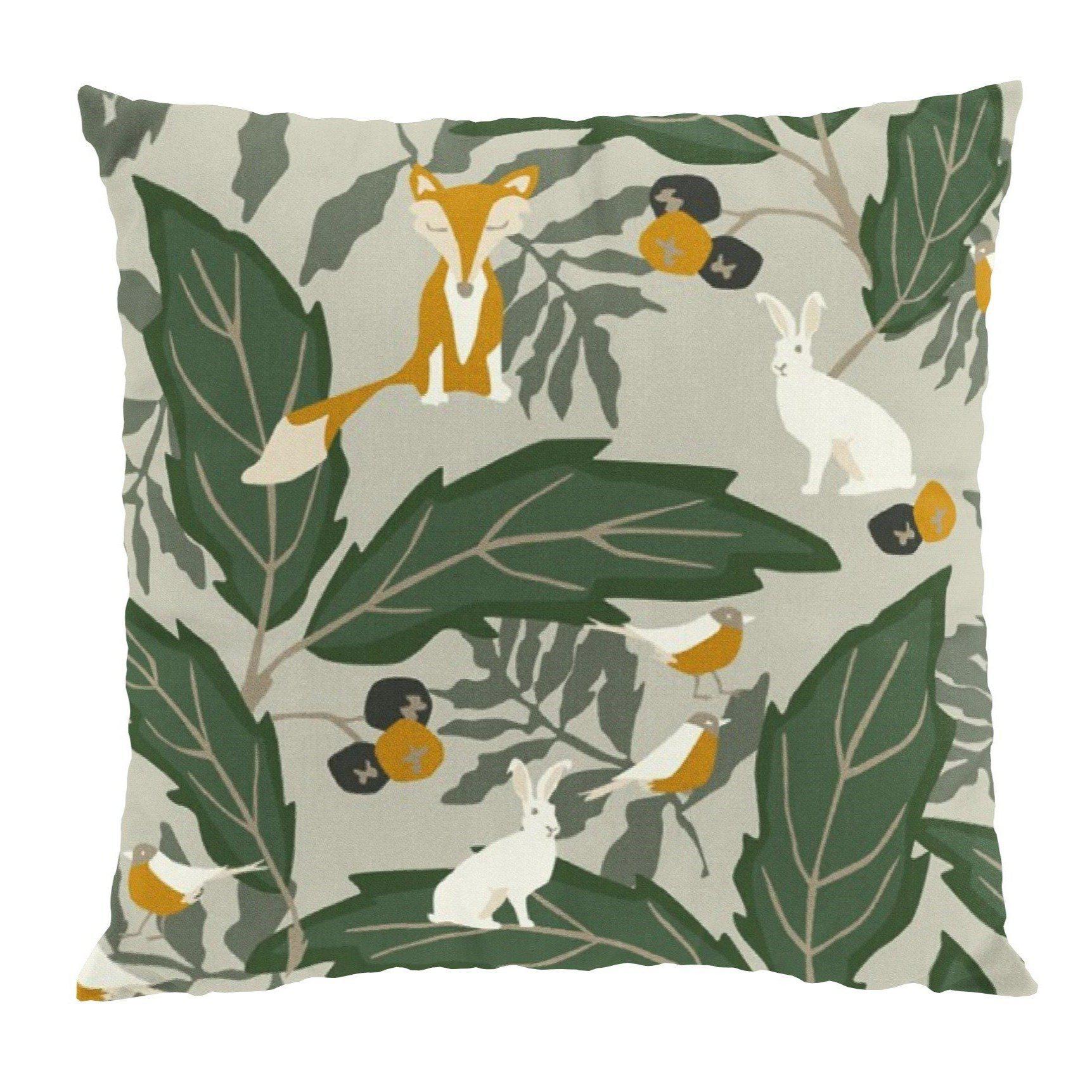 Skogens Vänner Kuddfodral 47x47 cm-Kuddfodral-Arvidssons Textil-Grön-peaceofhome.se