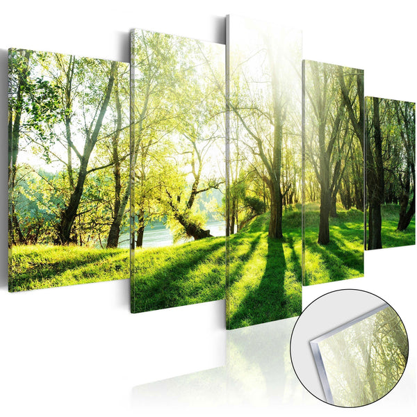 Tavla i akrylglas - Green Glade-Tavla Akrylglas-Artgeist-100x50-peaceofhome.se