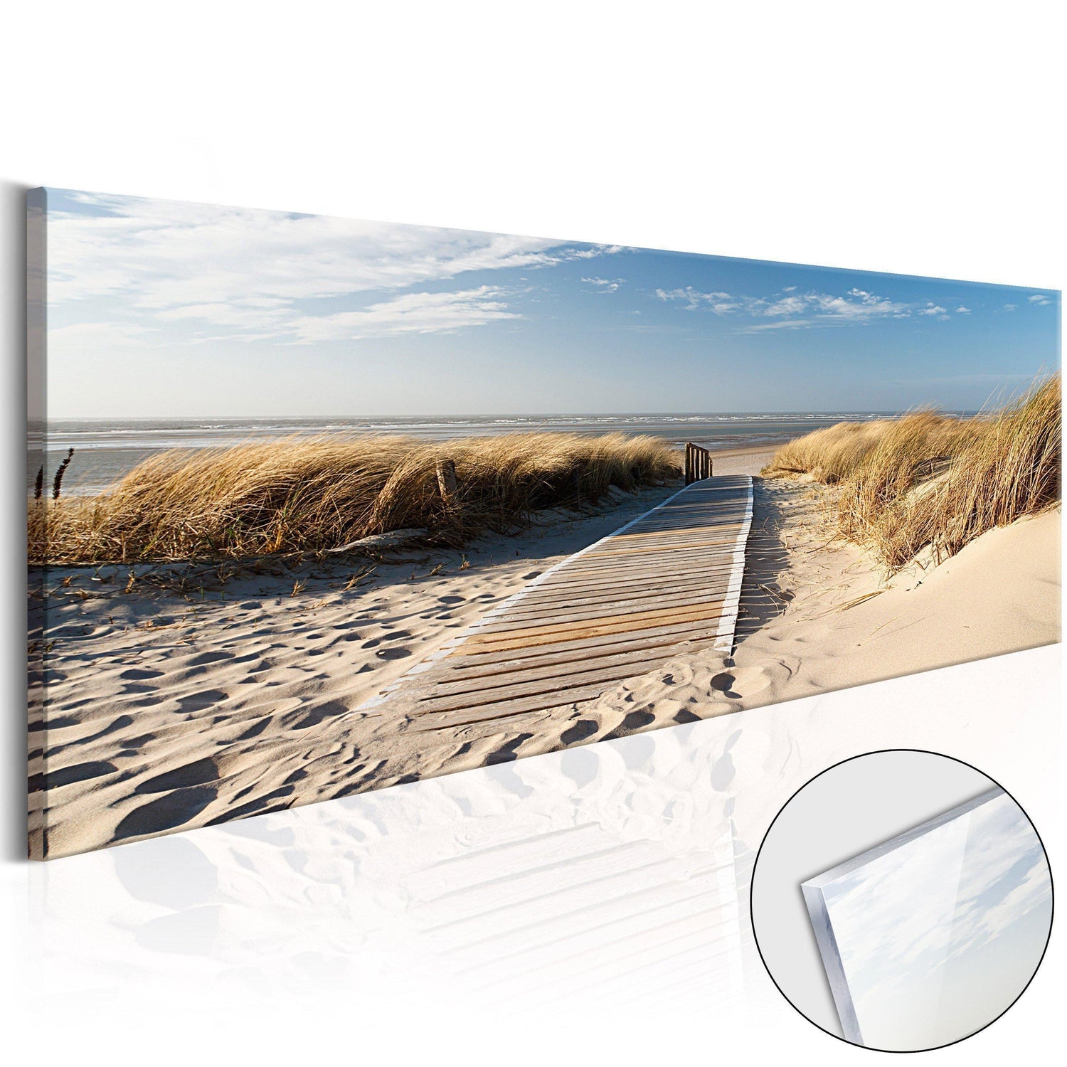Tavla i akrylglas - Wild Beach-Tavla Akrylglas-Artgeist-120x40-peaceofhome.se