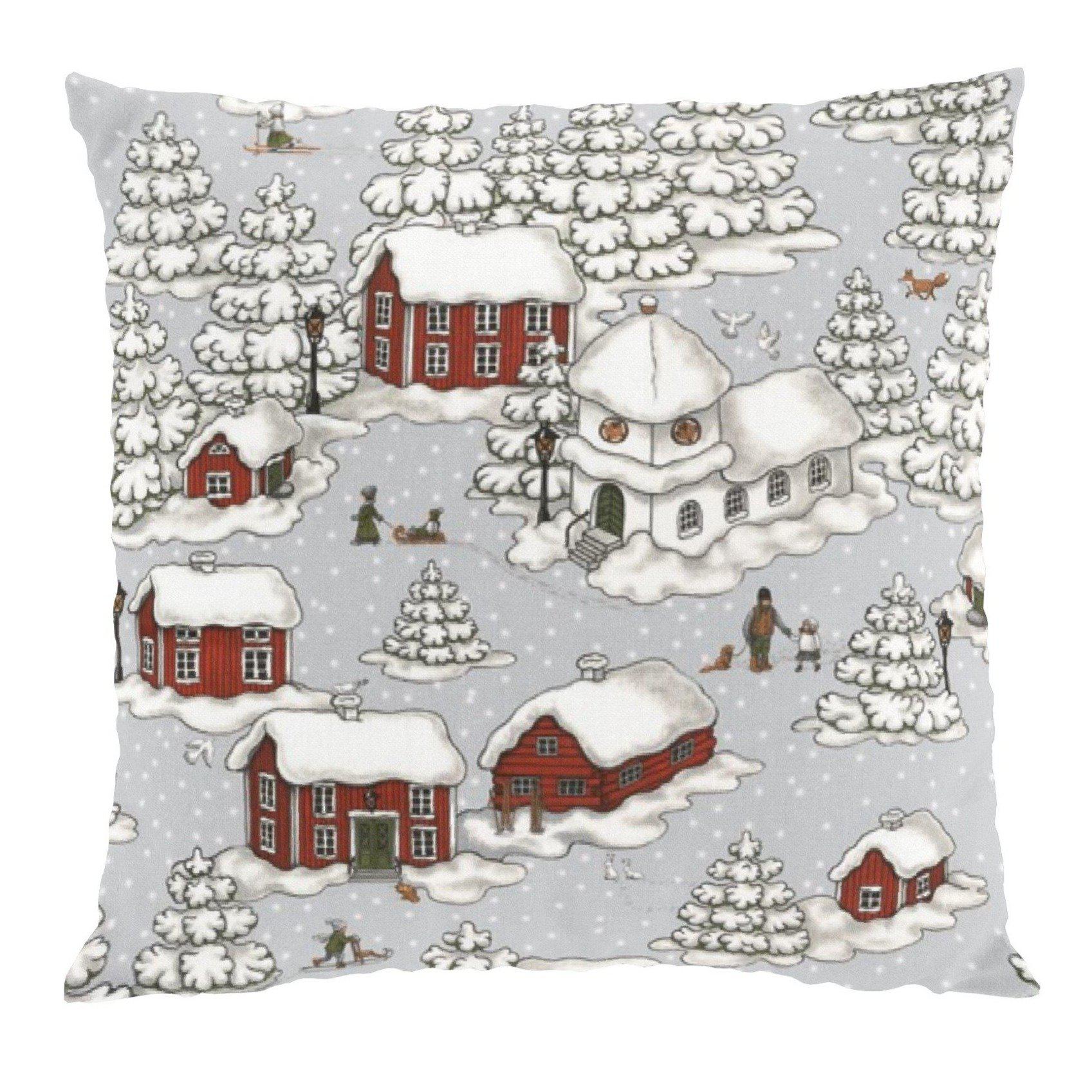 Timmerbyn Kuddfodral 47x47 cm-Kuddfodral-Arvidssons Textil-Grå-peaceofhome.se