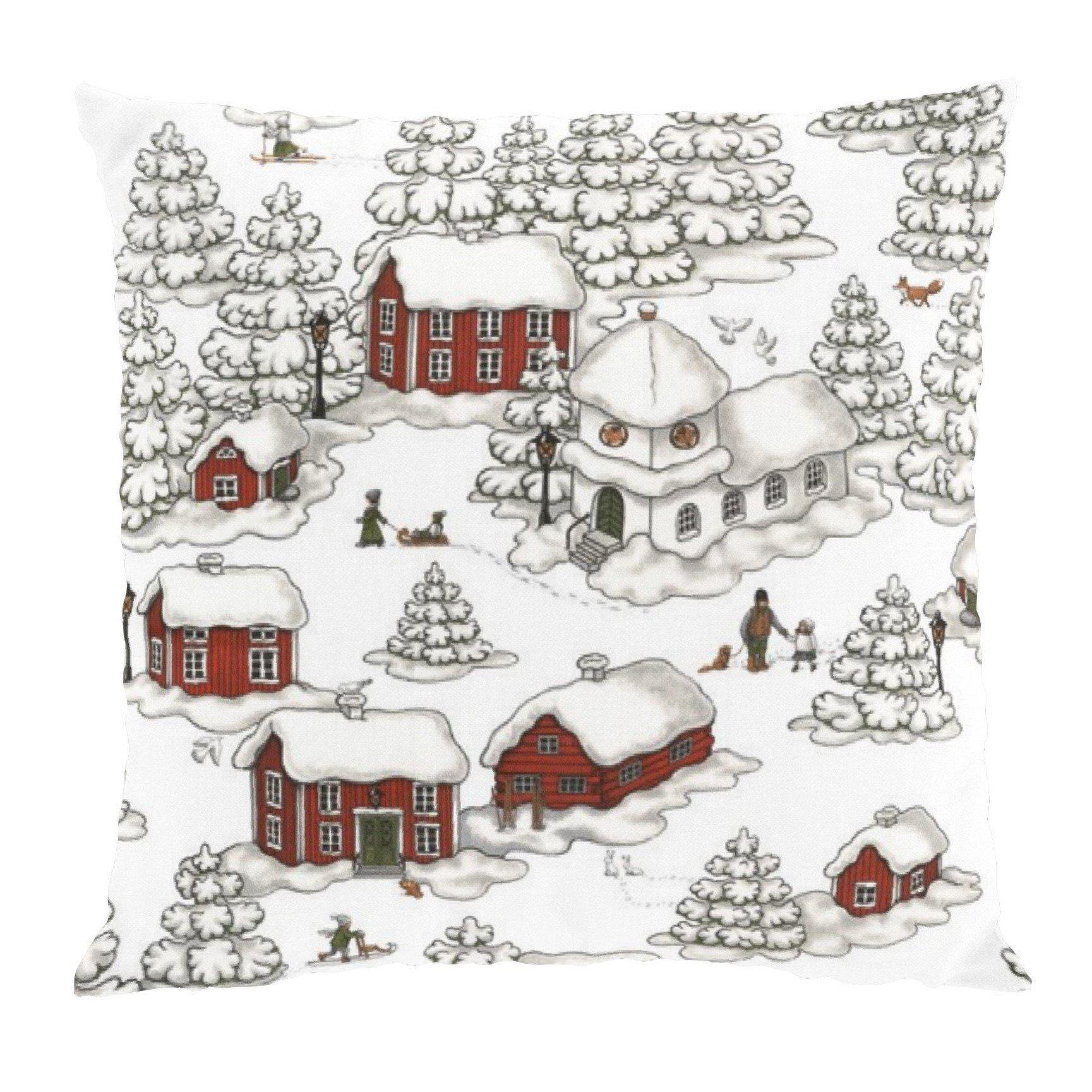 Timmerbyn Kuddfodral 47x47 cm-Kuddfodral-Arvidssons Textil-Vit-peaceofhome.se
