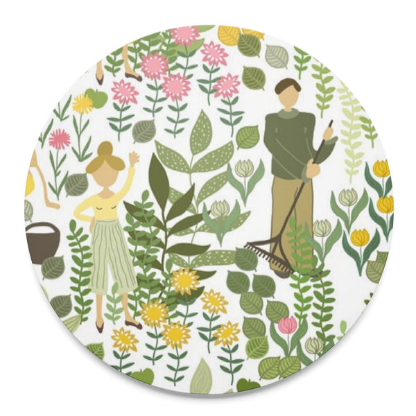 Trädgård Grytunderlägg-Grytunderlägg-Arvidssons Textil-Grön-peaceofhome.se