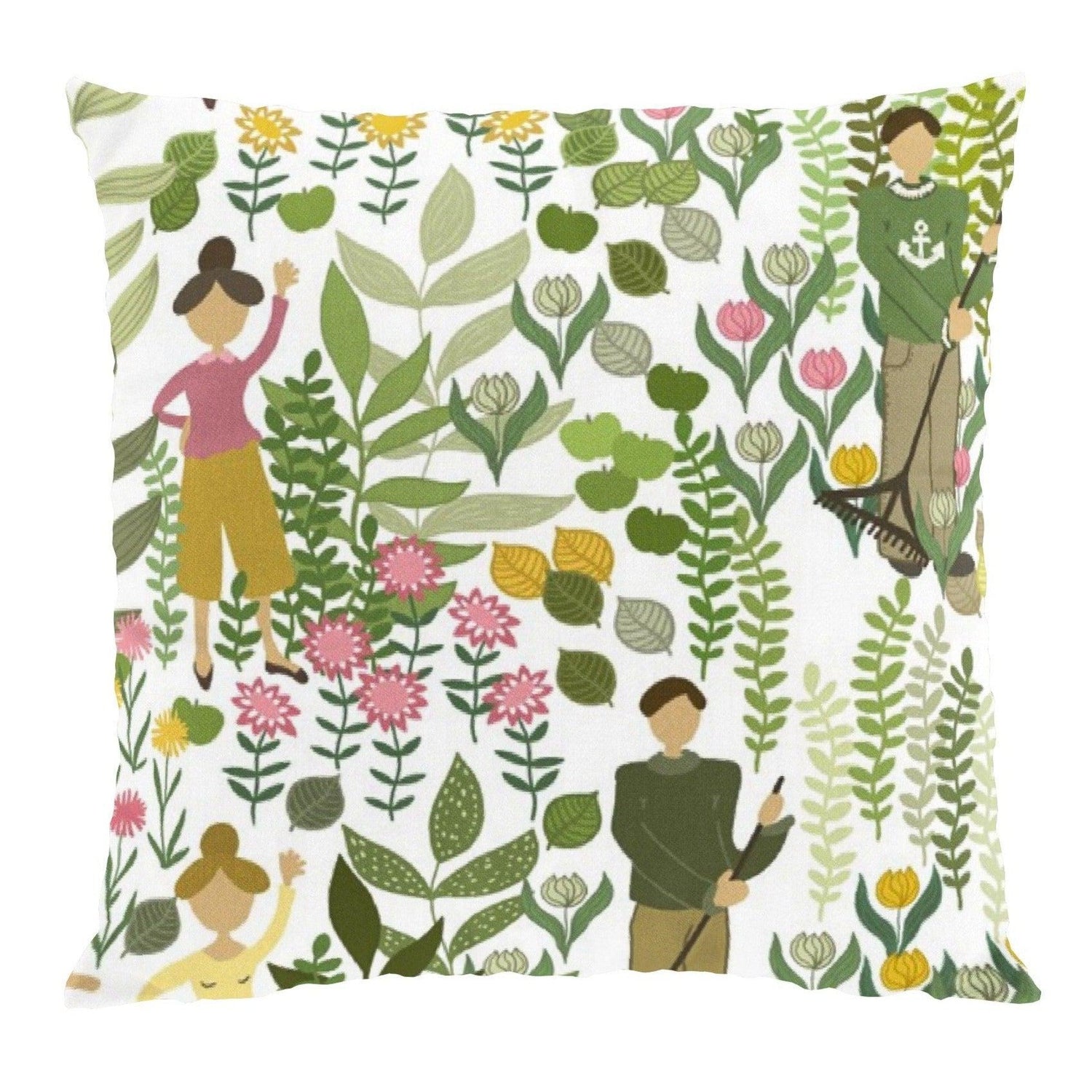 Trädgård Kuddfodral-Kuddfodral-Arvidssons Textil-Grön-peaceofhome.se