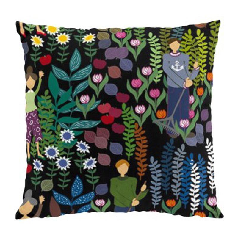 Trädgård Kuddfodral-Kuddfodral-Arvidssons Textil-Svart-peaceofhome.se