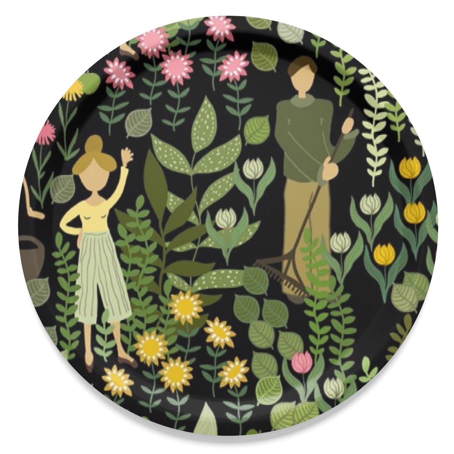 Trädgård Rund Bricka 31 cm-Bricka-Arvidssons Textil-peaceofhome.se