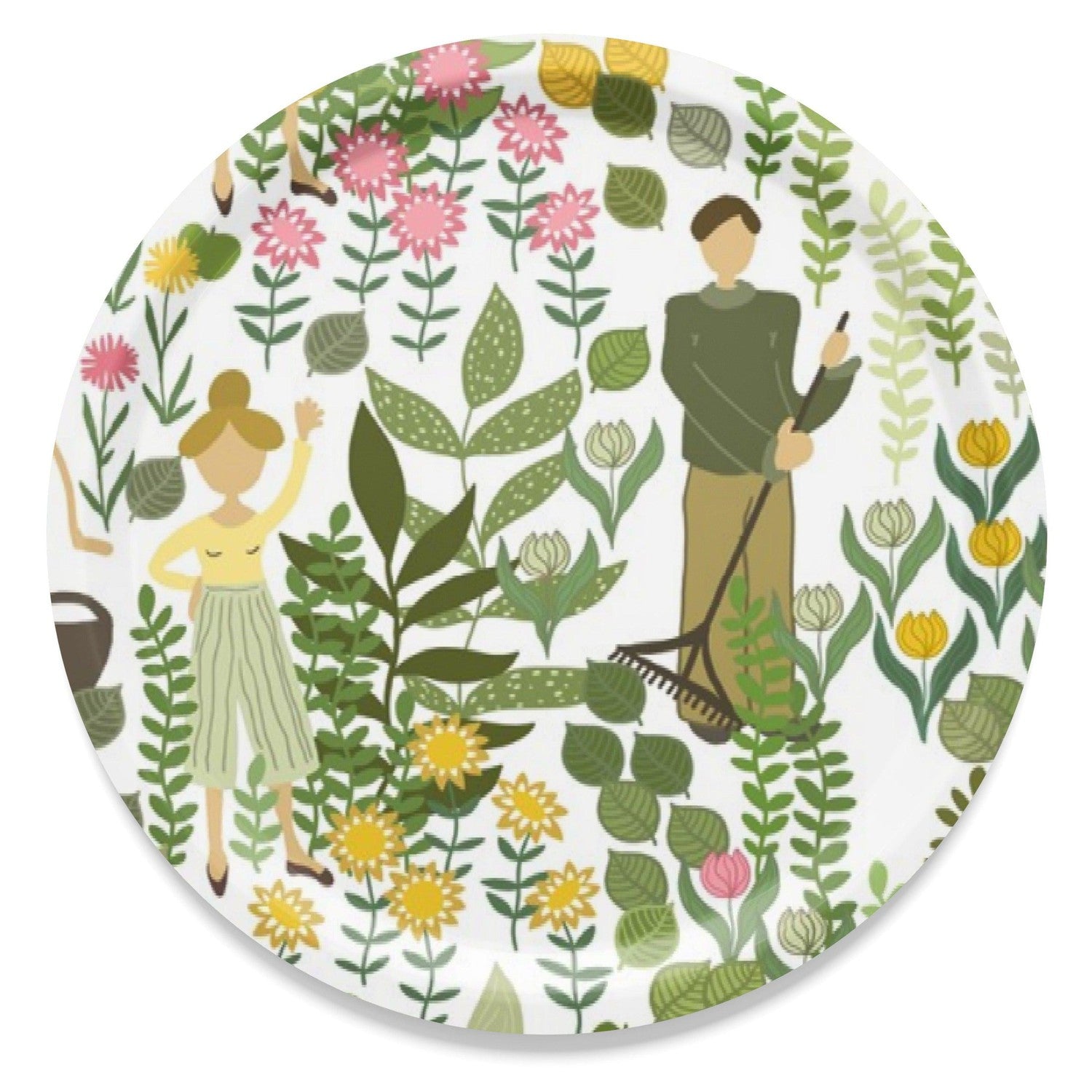 Trädgård Rund Bricka 31 cm-Bricka-Arvidssons Textil-peaceofhome.se