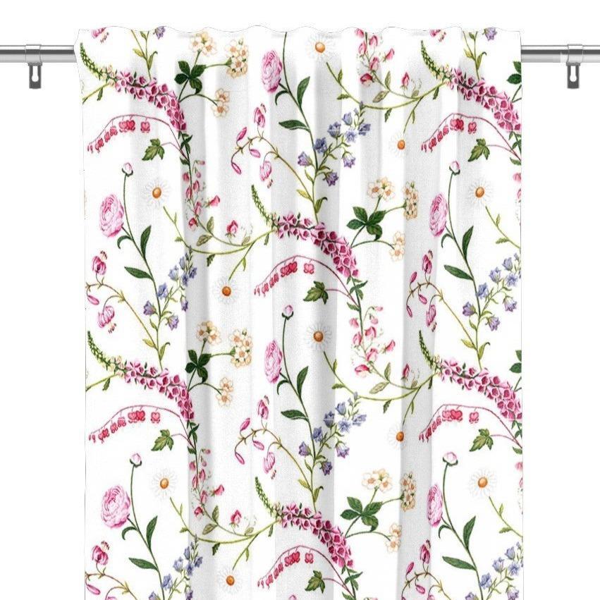 Trädgårdsblom Multibandslängd (1 St) Gardiner-Gardinlängd-Arvidssons Textil-Vit-peaceofhome.se
