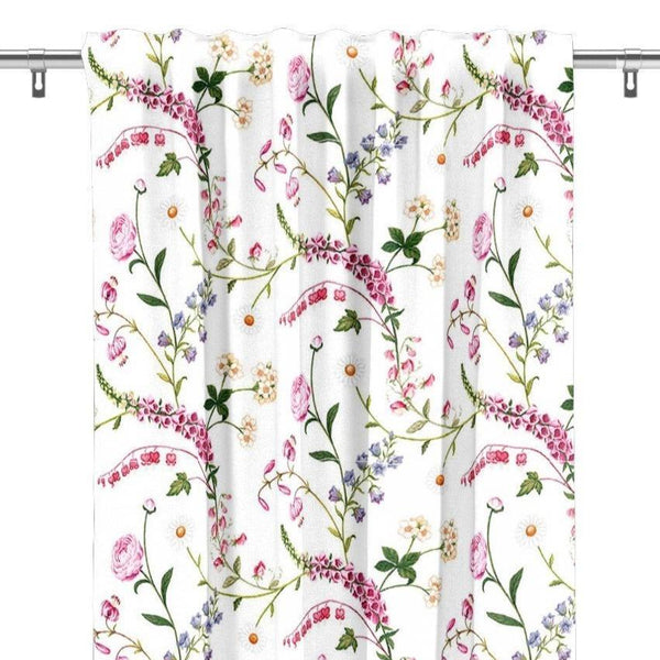 Trädgårdsblom Multibandslängd (1 St) Gardiner-Gardinlängd-Arvidssons Textil-Vit-peaceofhome.se