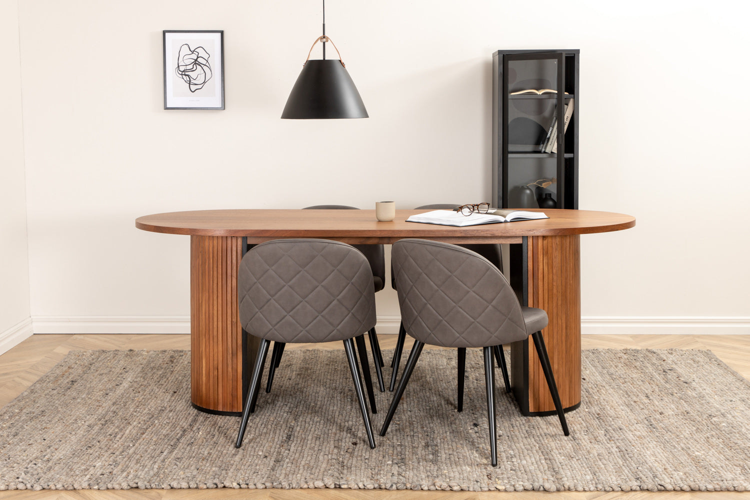 VELVET BIANCA Matbord 200x90 + 4 stolar-Venture Home-peaceofhome.se