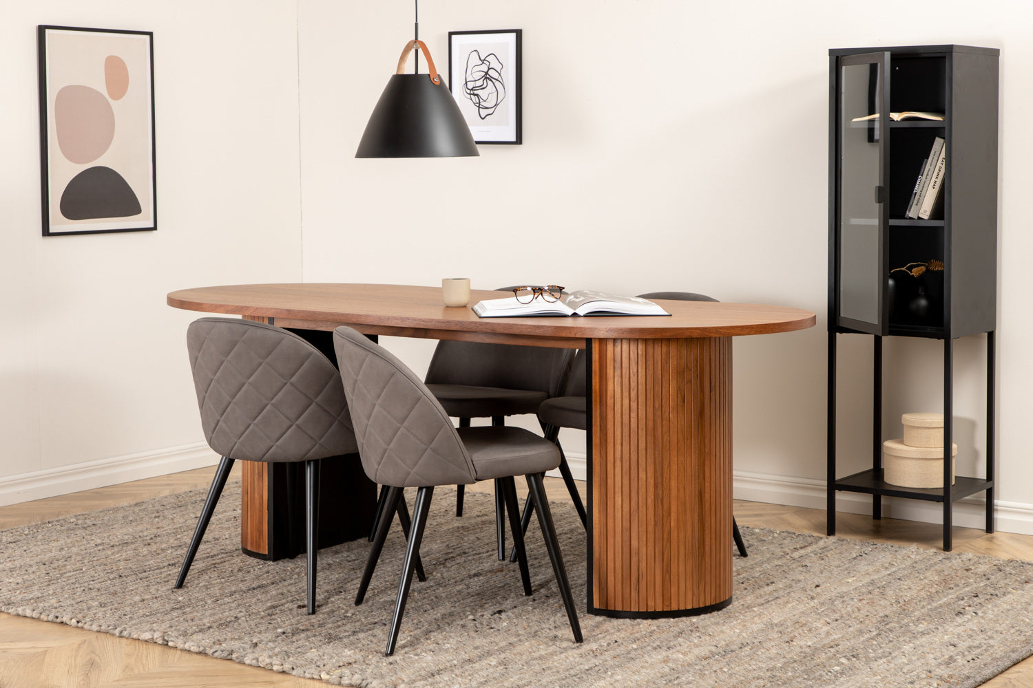 VELVET BIANCA Matbord 200x90 + 4 stolar-Venture Home-peaceofhome.se