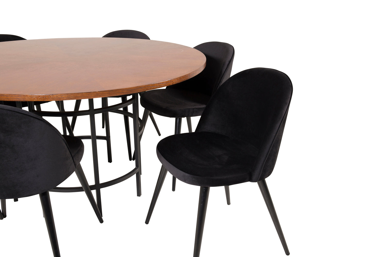 VELVET COPENHAGEN Matbord ø140 + 6 stolar-Venture Home-peaceofhome.se