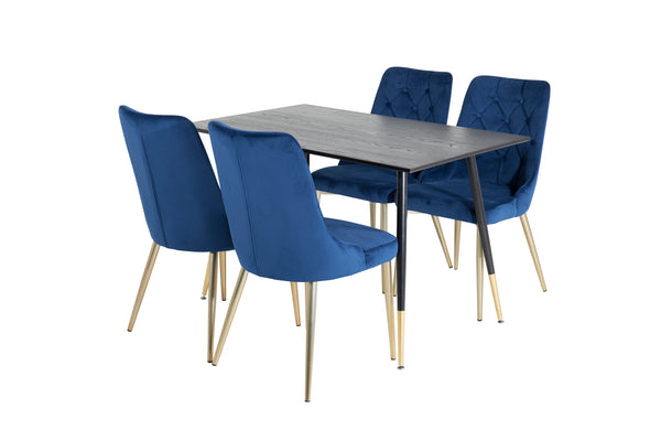 VELVET DIPP Matbord 120x85 + 4 stolar-Venture Home-peaceofhome.se