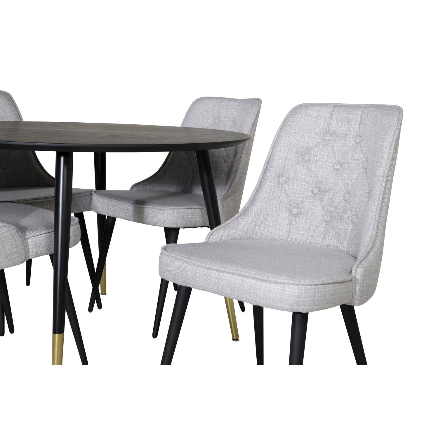 VELVET DIPP Matbord ø115 + 4 stolar-Venture Home-peaceofhome.se
