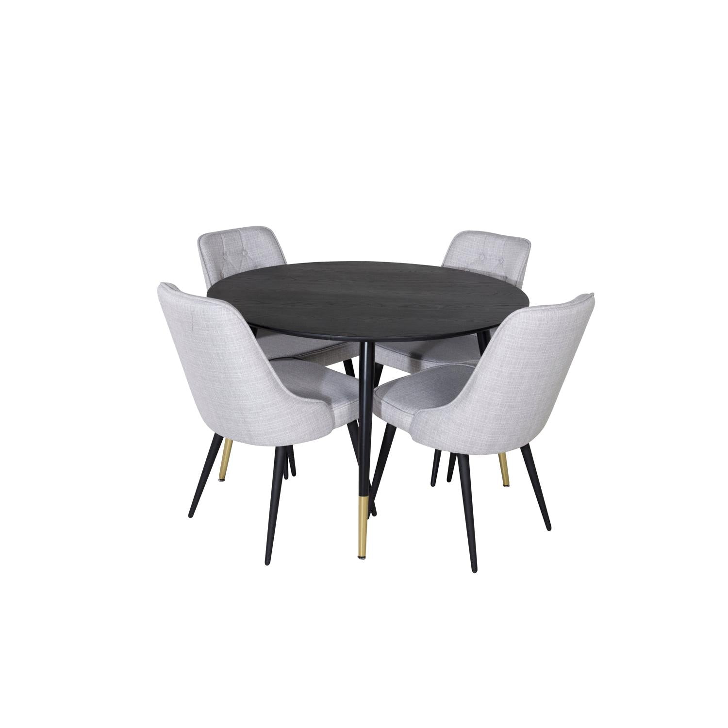 VELVET DIPP Matbord ø115 + 4 stolar-Venture Home-peaceofhome.se