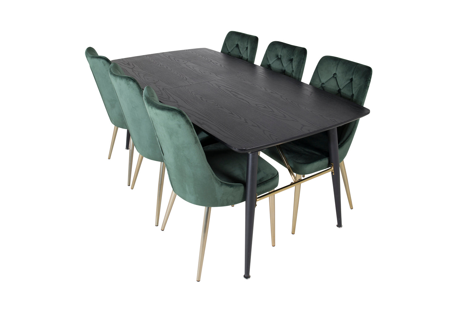 VELVET GOLD Matbord 180/220x85 + 6 stolar-Venture Home-peaceofhome.se