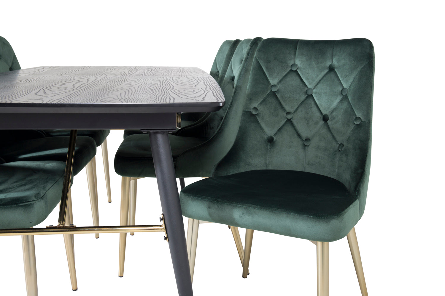 VELVET GOLD Matbord 180/220x85 + 6 stolar-Venture Home-peaceofhome.se