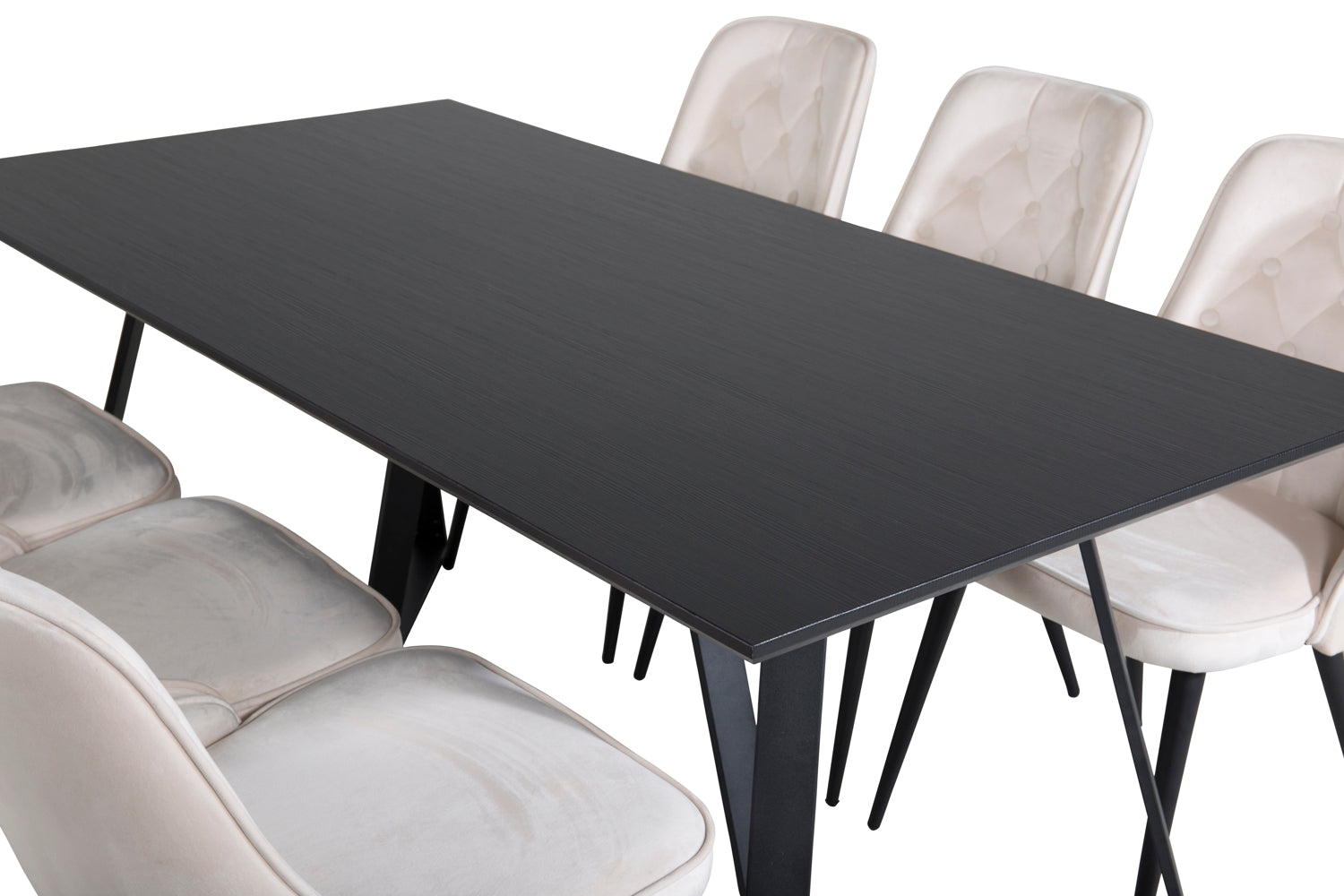 VELVET MARINA Matbord 180x90 + 6 stolar-Venture Home-peaceofhome.se